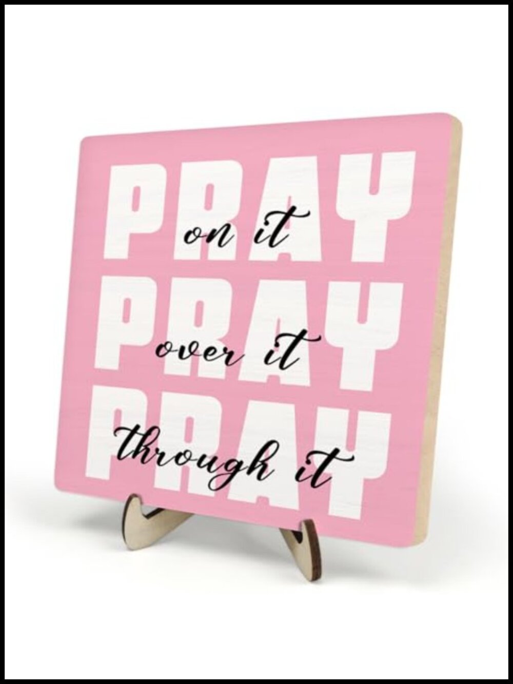 Wooden Inspirational Plaque Sign Tabletop Home Decor Christian Gift